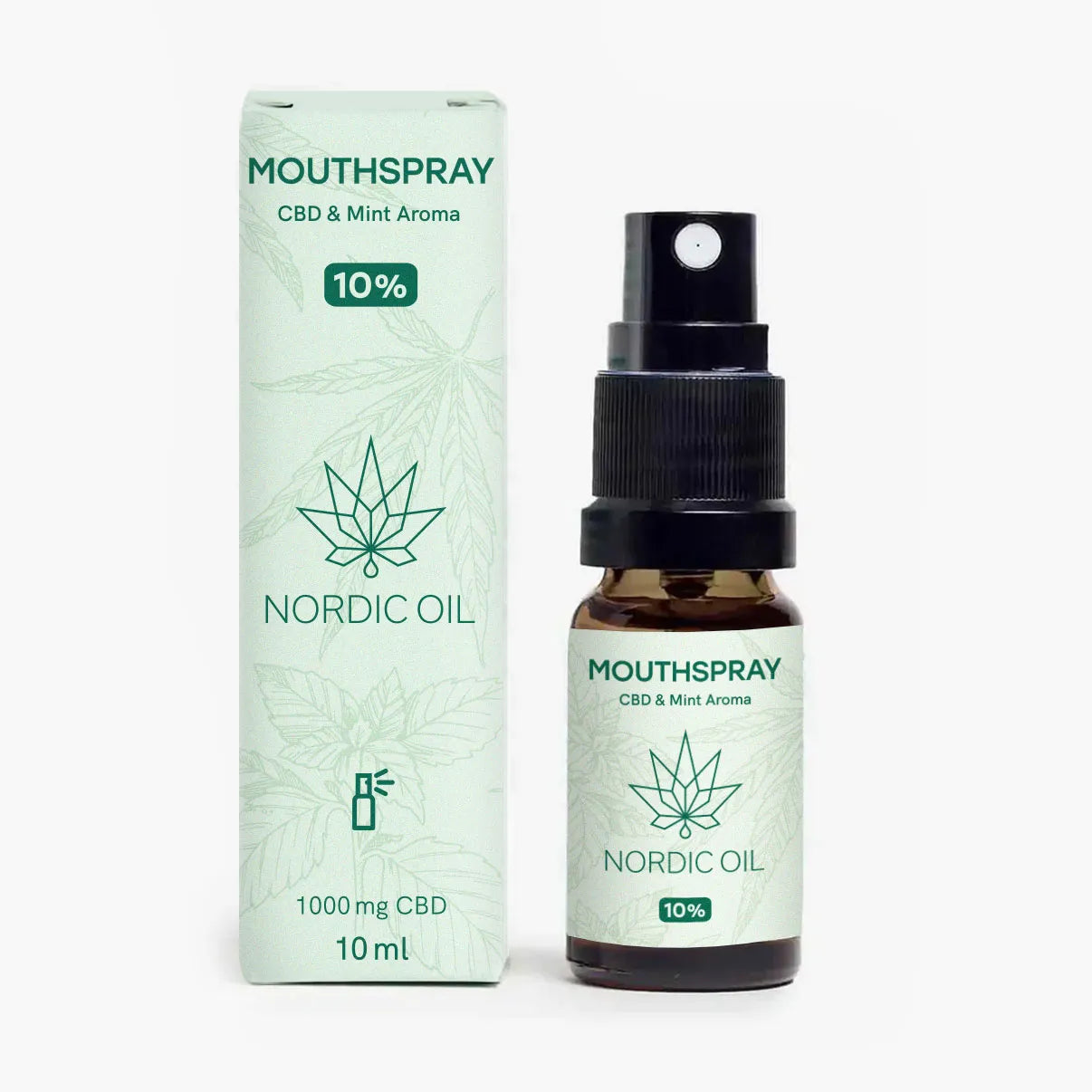 Mundspray med CBD og mint aroma fra Nordic Oil – 10 ml, 1000 mg CBD