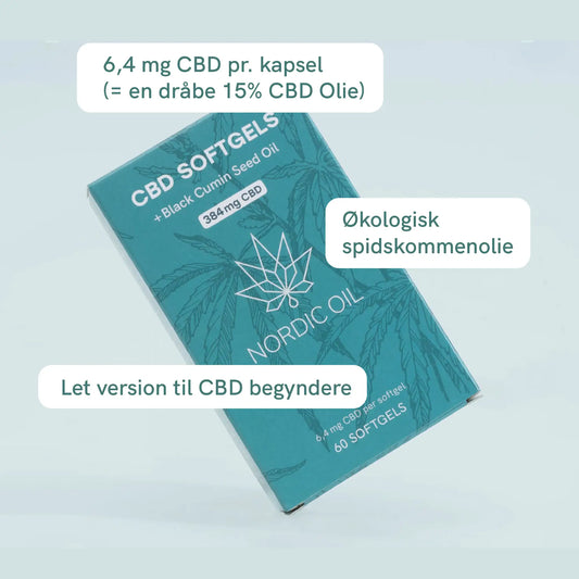 Nordic Oil CBD Softgels med økologisk spidskommenolie