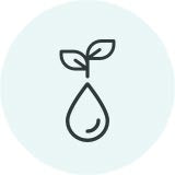 Drop-ikon med plante