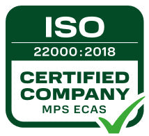ISO 22000:2018 certificeringsmærke