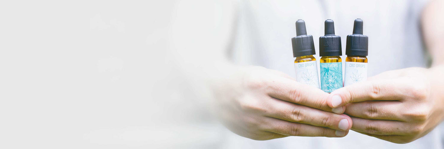 Billede af Nordic Oil CBD Drops med farvegradient