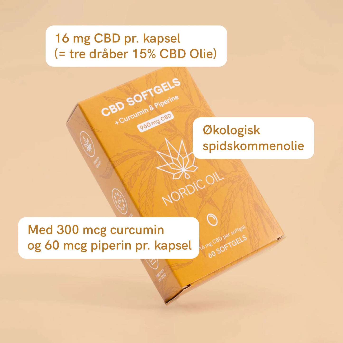 CBD Kapsler (960mg) med Curcumin