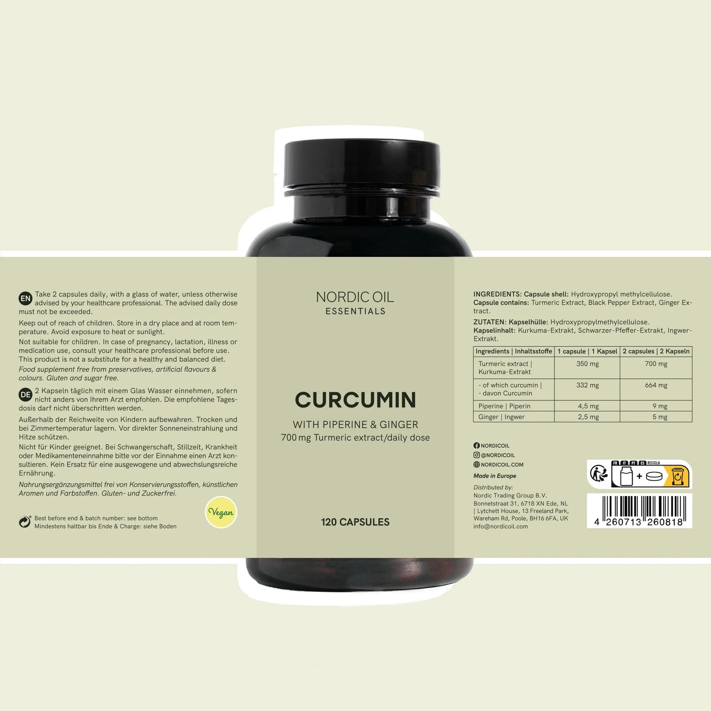 Curcumin kapsler