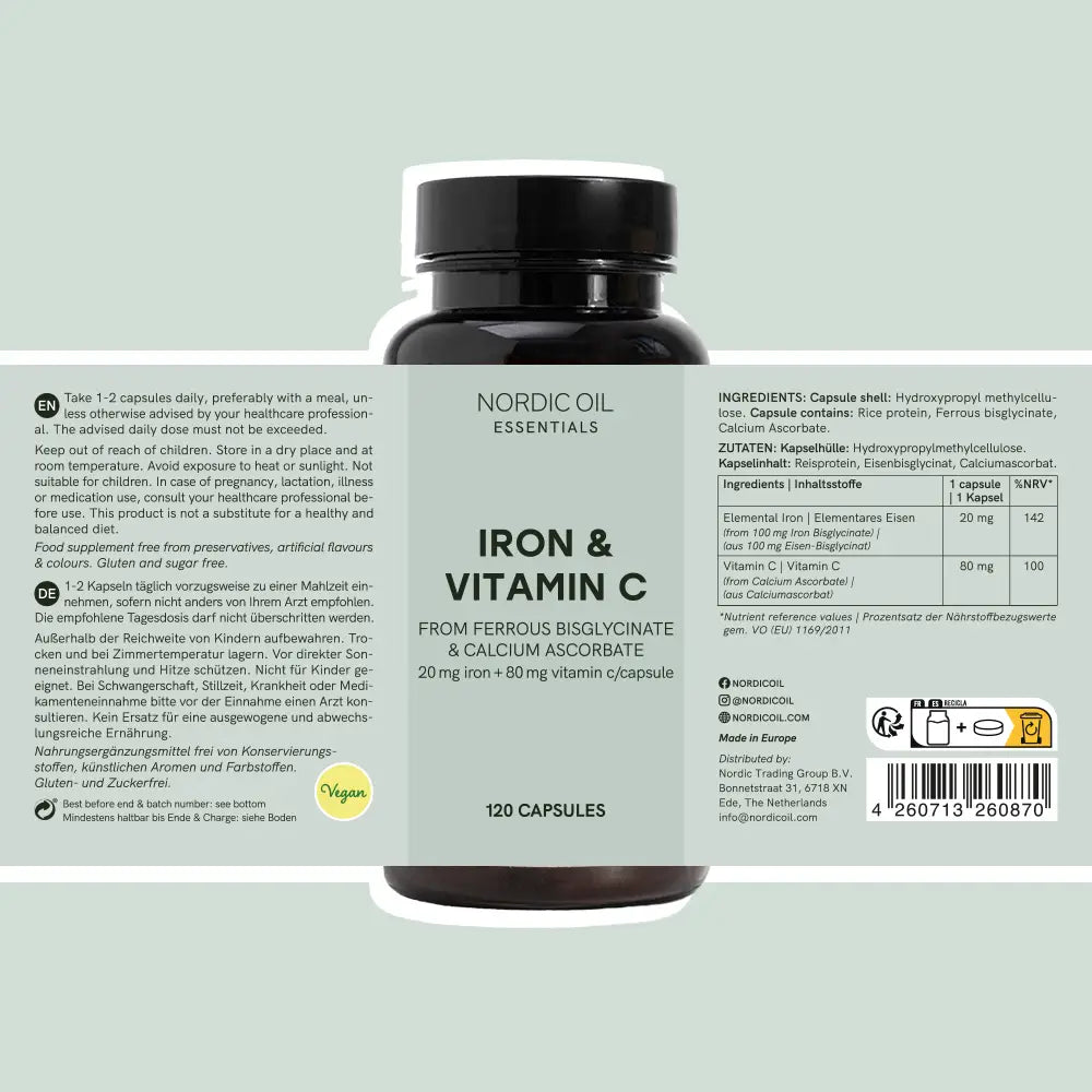 Jern- og C-vitamin-kapsler