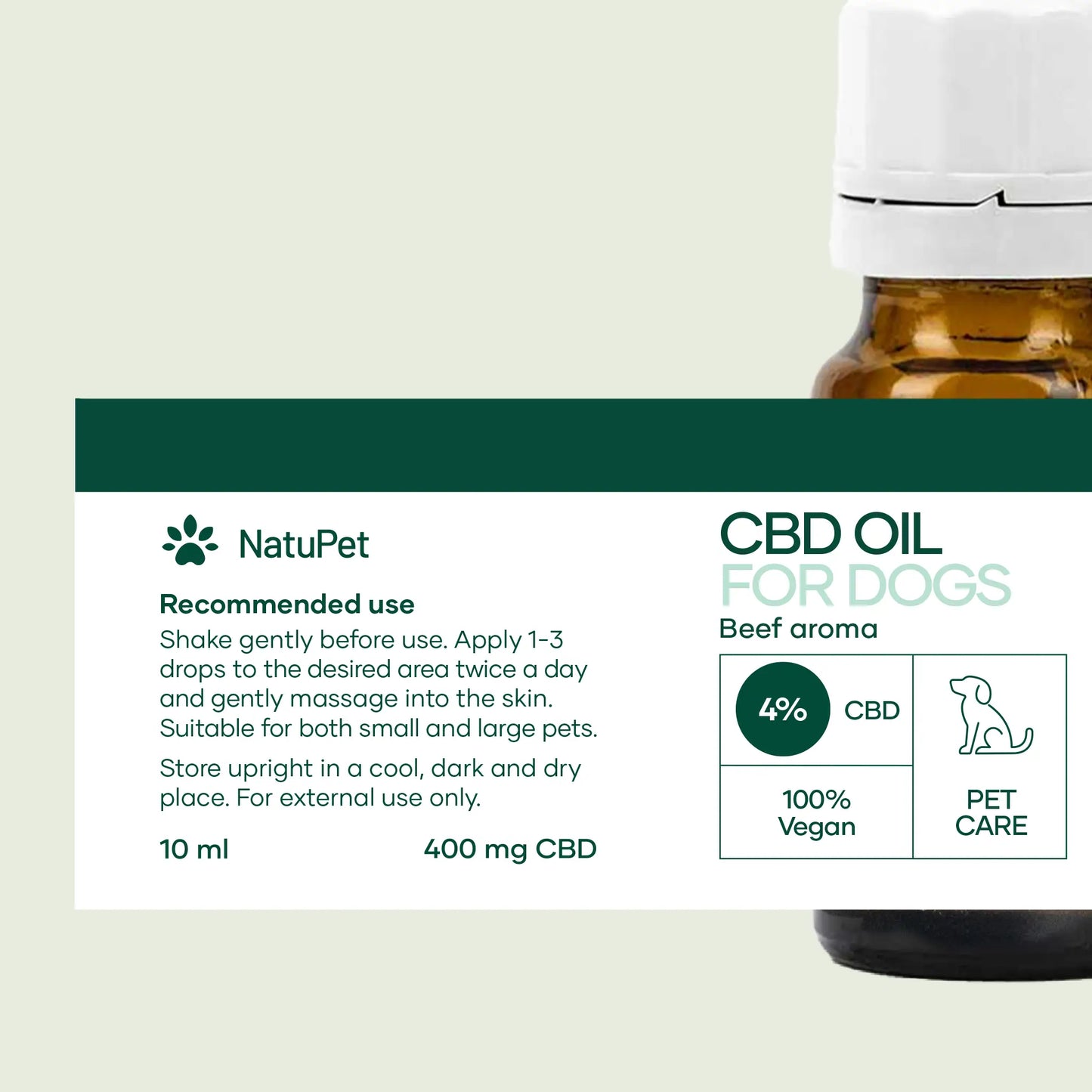 CBD Olie til Hunde - Okse (4%)
