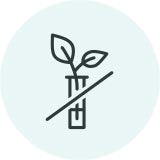 Symbol af en overstreget plante med vase