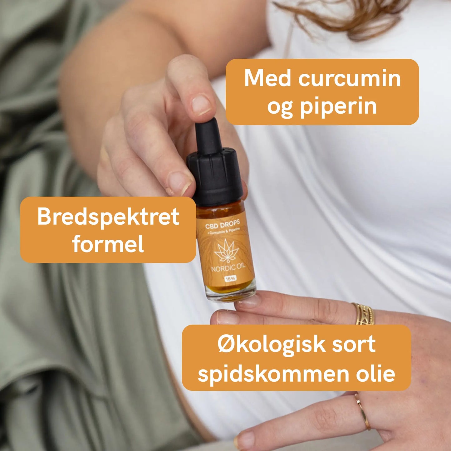 CBD Olie (15%) med Curcumin