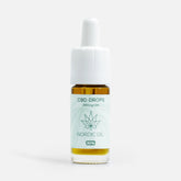 Nordic Oil CBD-dråber i amber glasflaske med hvid dropper og label 3000 mg CBD