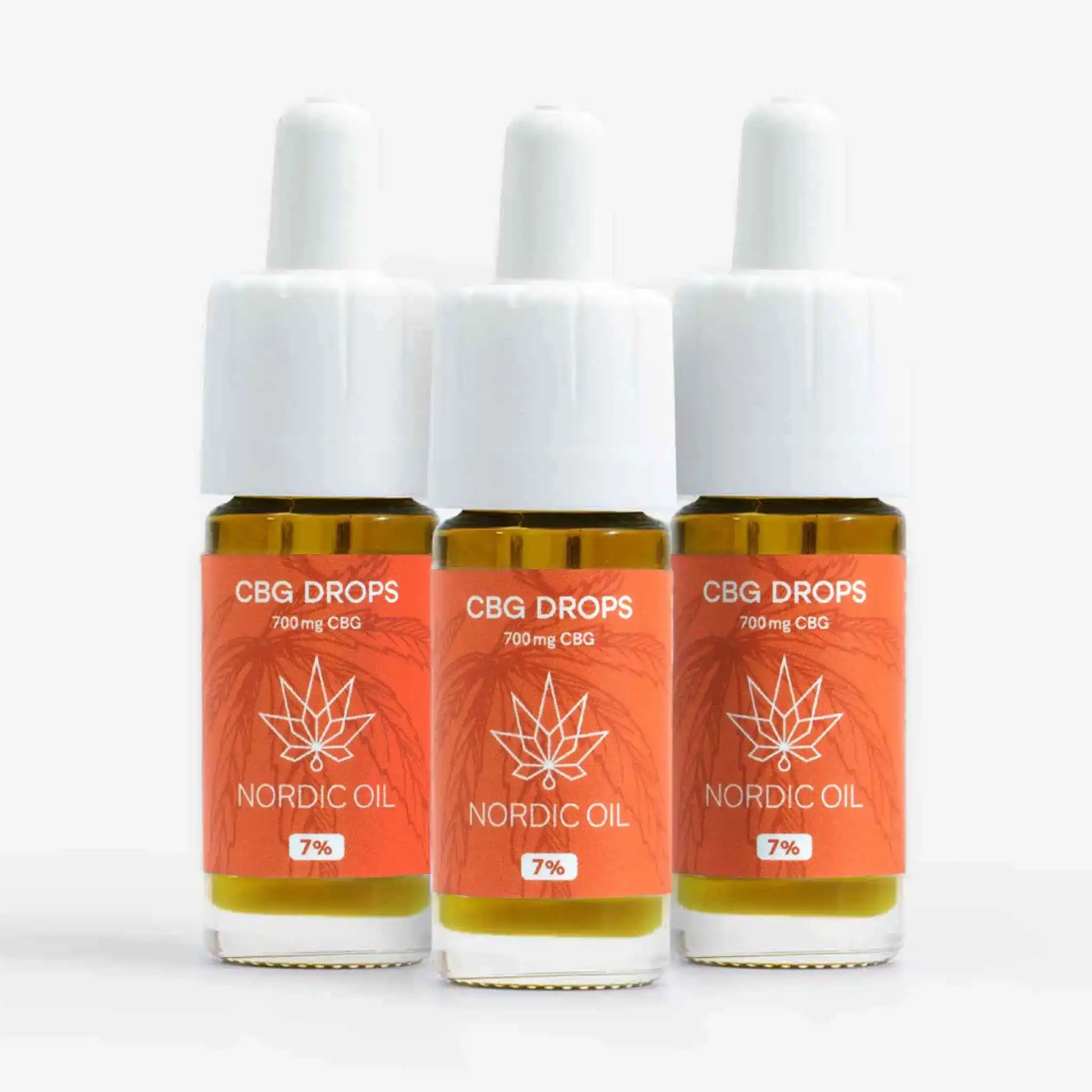 Tre 10ml flasker CBG olie (7%) på tilbud