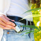 En kvinde putter en flaske CBD Oil 15% fra Nordic Oil i sin lomme.