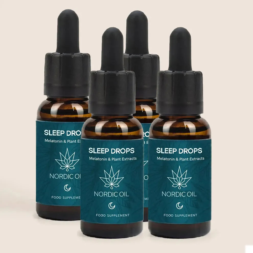 4x Søvn Dråber med Melatonin og Planteekstrakter