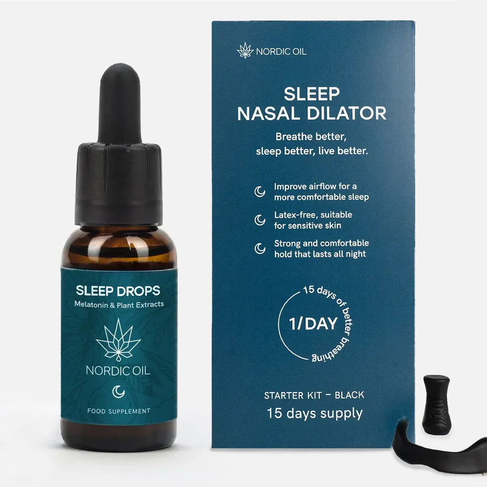 Søvn Dråber + Magnetiske Næsestrips Sæt