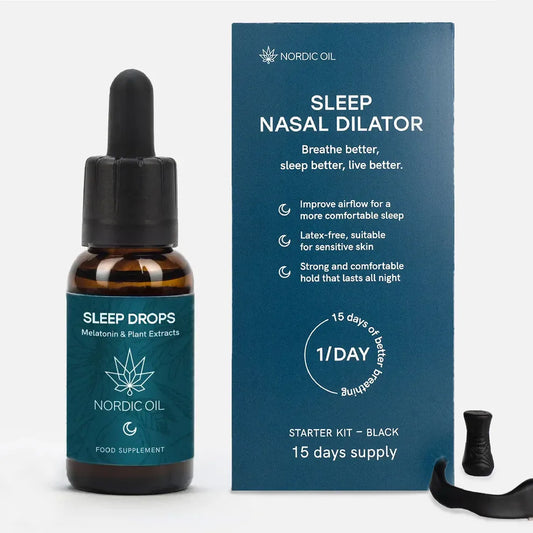 Søvn Dråber + Magnetiske Næsestrips Sæt