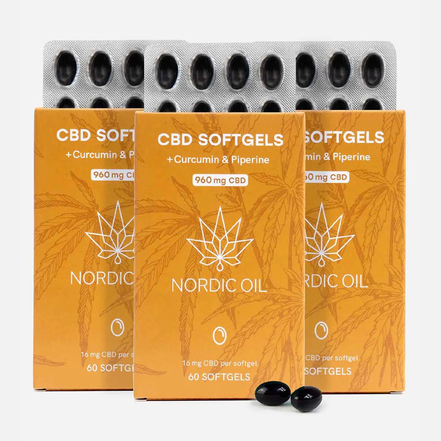 3FOR2: CBD Kapsler (960mg) med Curcumin