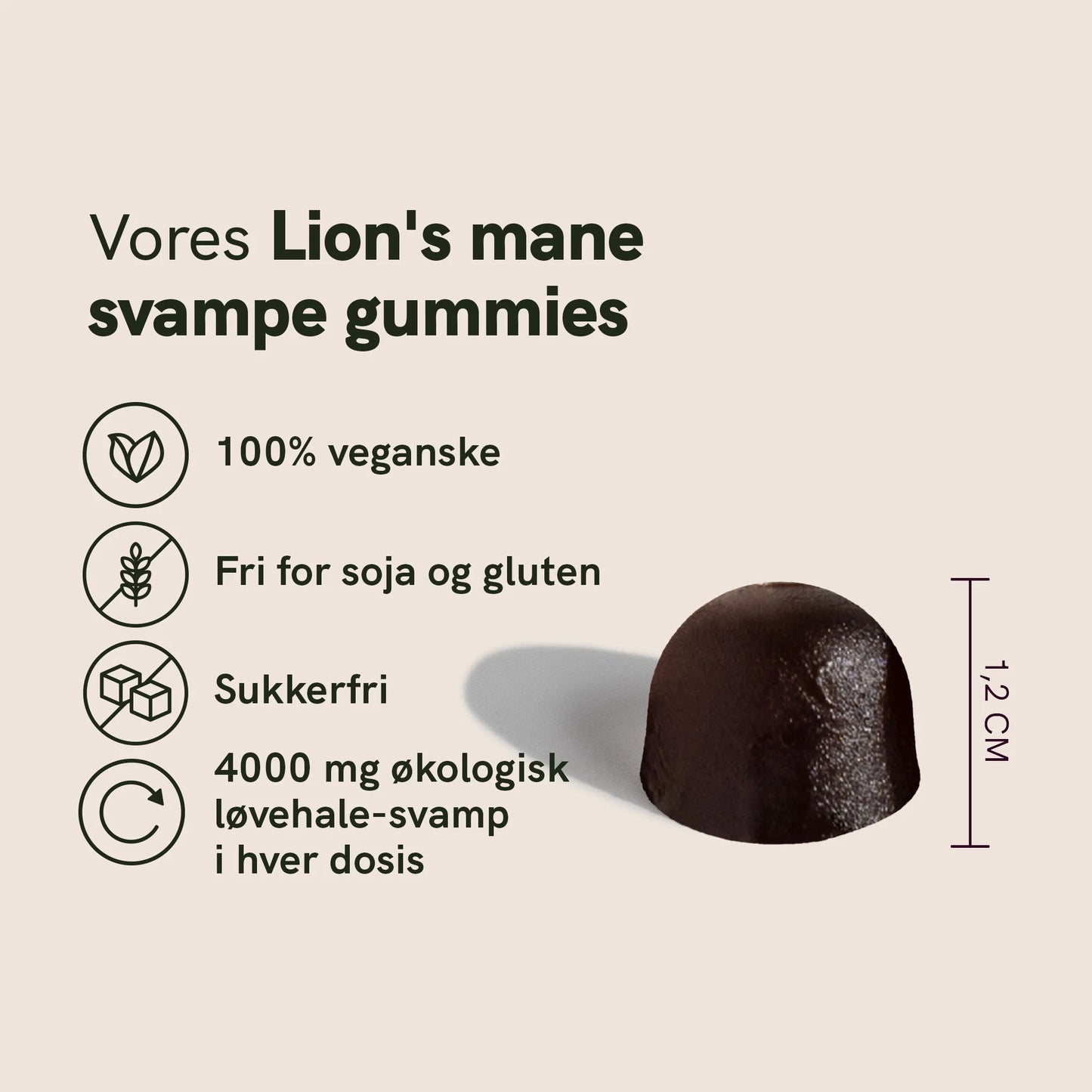Lion's mane svampe gummies