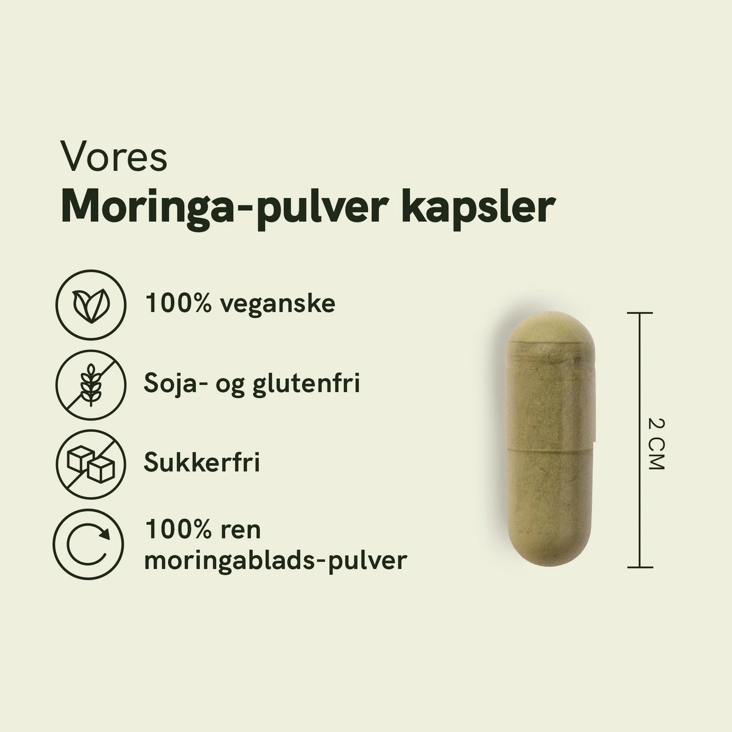 Moringa-pulver kapsler