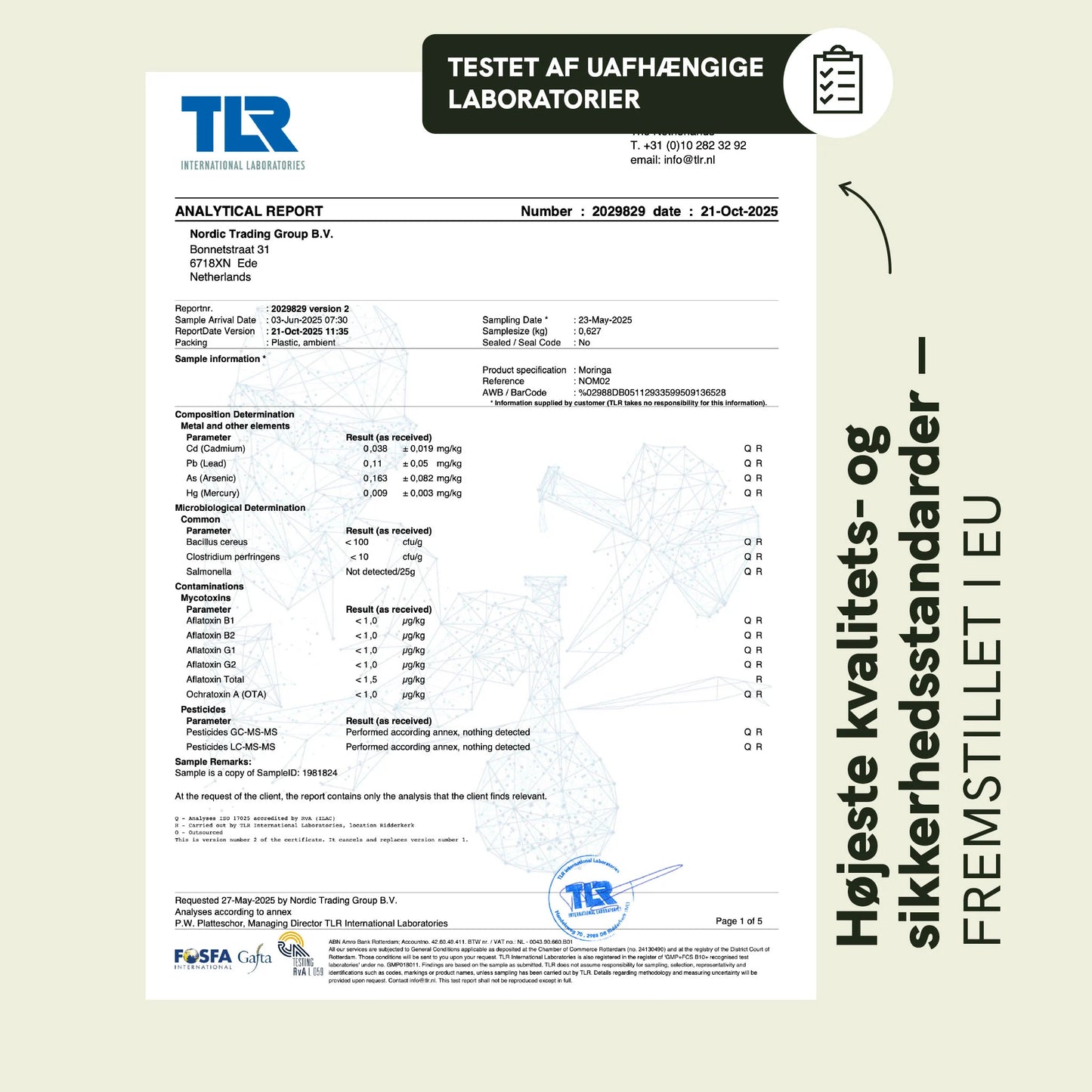 Moringa-pulver kapsler