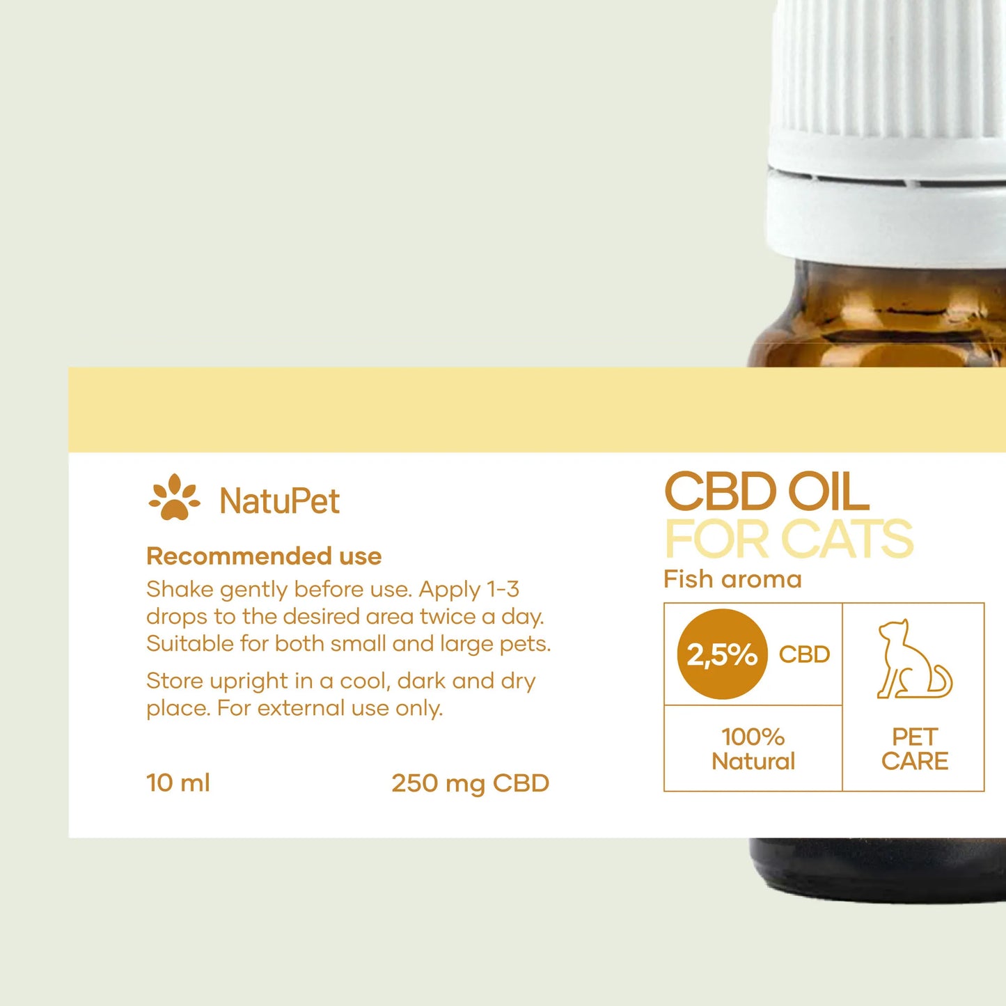CBD Olie til Katte - Fisk (2,5%)