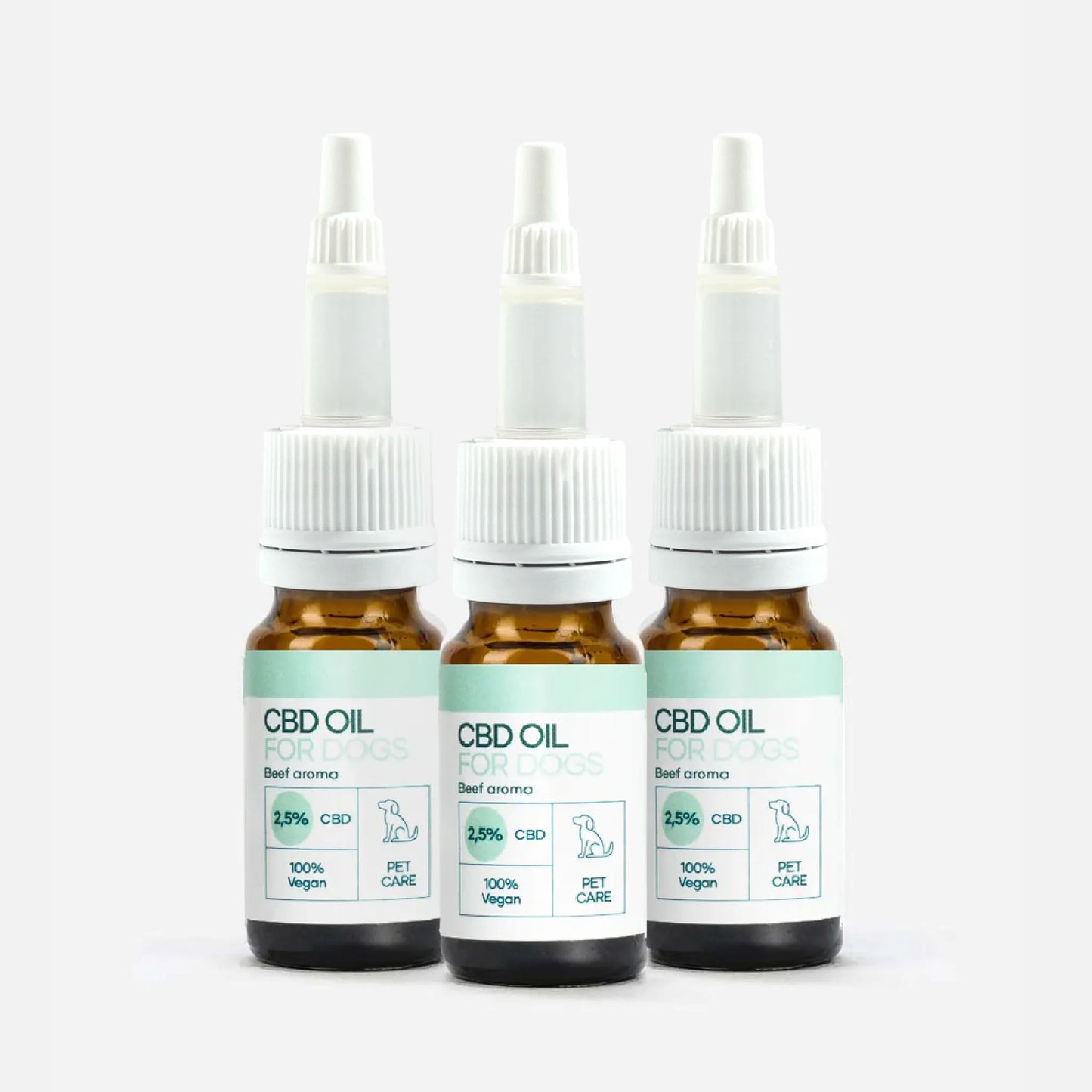 3-pak: CBD Olie til hunde - Okse (2,5%)