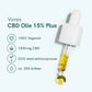 Vores CBD Olie 15% Plus – 100% Vegansk, 1500 mg CBD, CO2-ekstraktionsproces, ca. 250 dråber