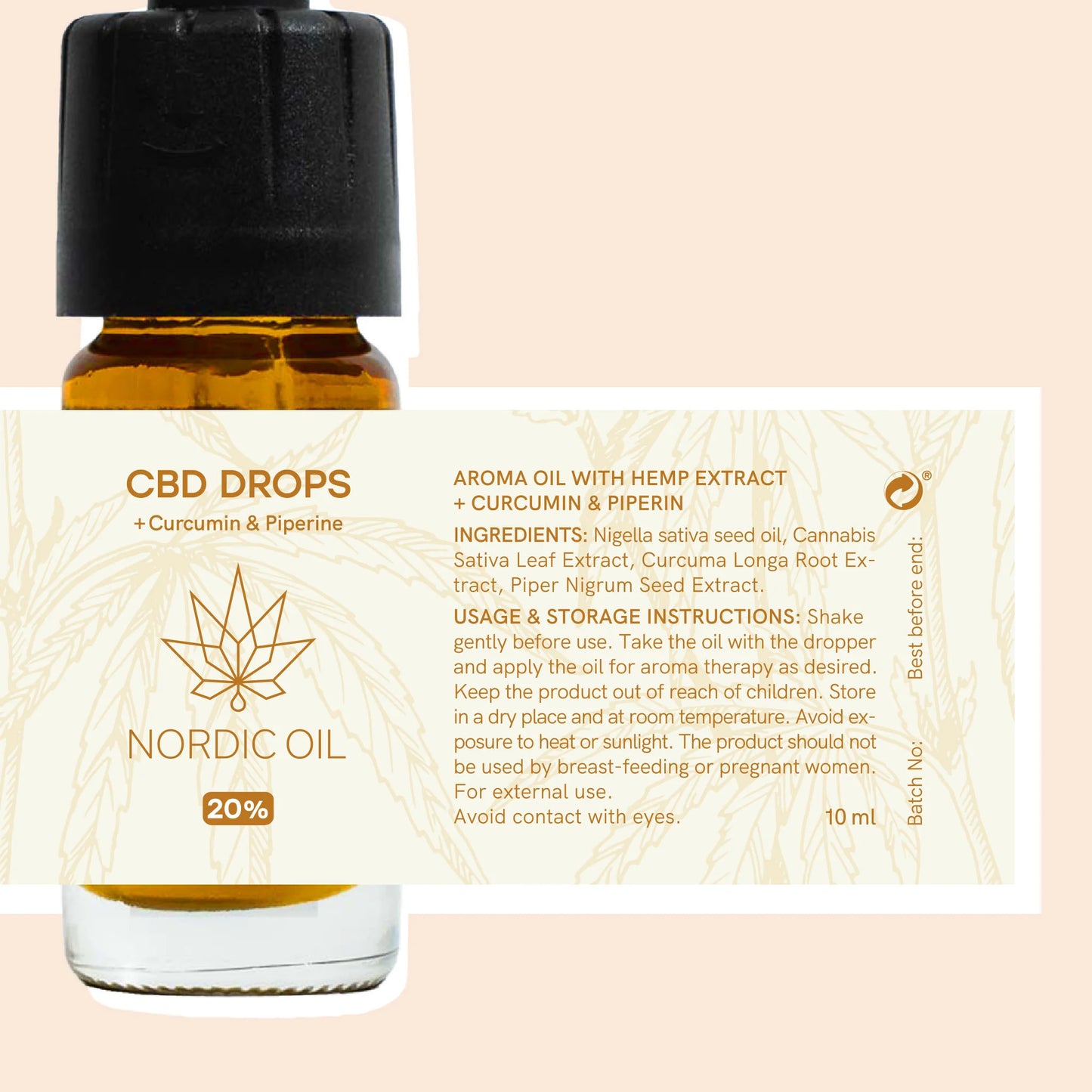3FOR2: CBD Olie (20%) med Curcumin