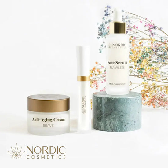 Nordic Cosmetics Anti-Aging creme, øjenvippeserum, ansigtsserum  