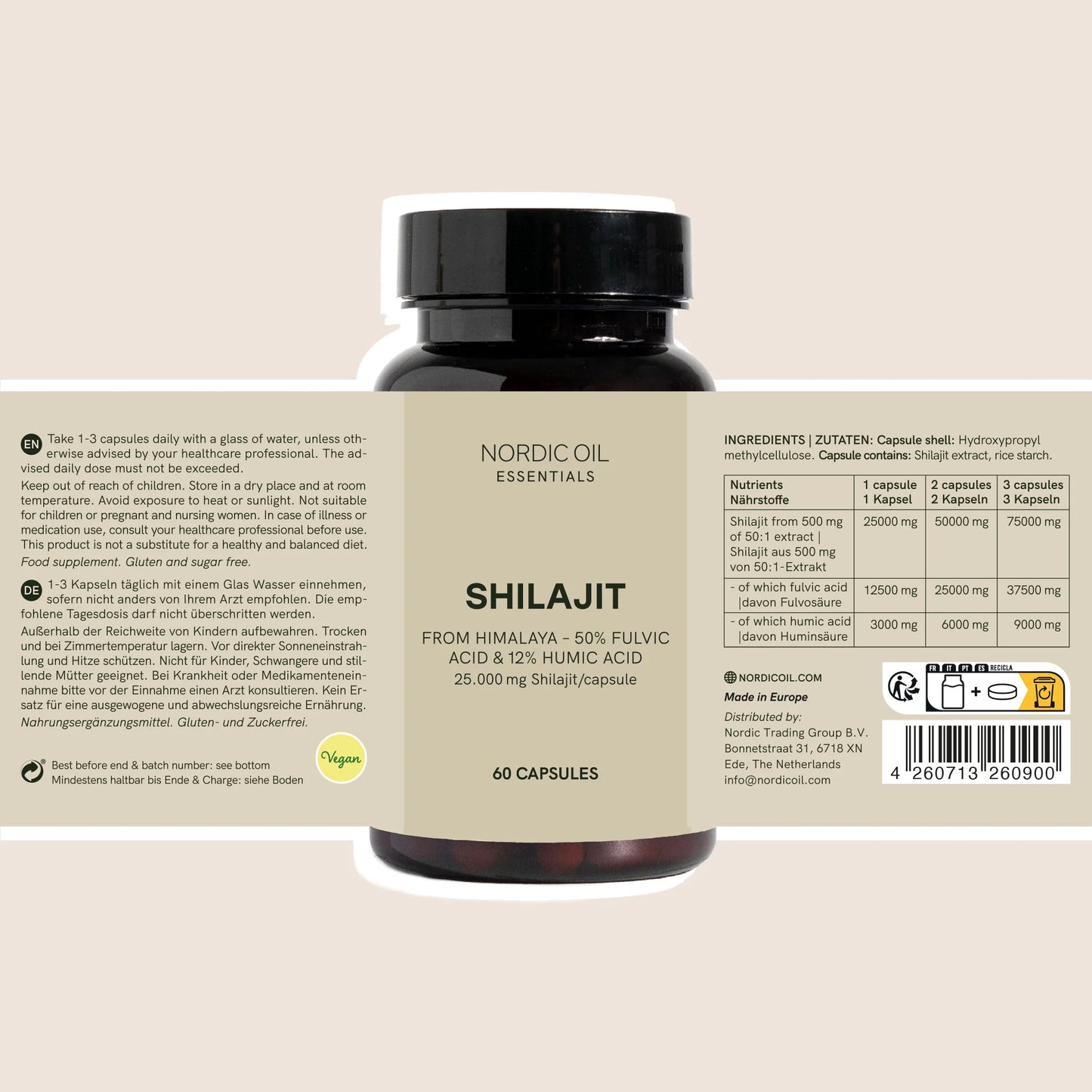 Shilajit kapsler