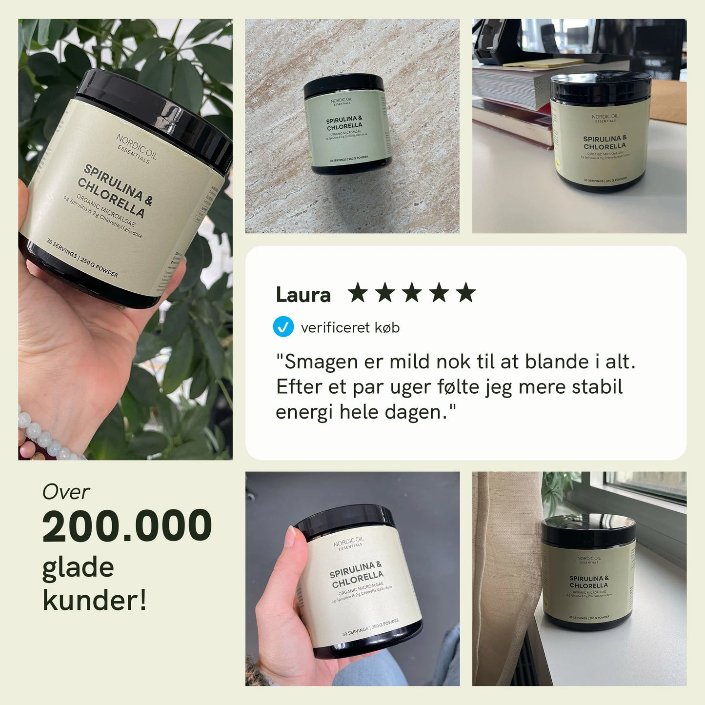 Spirulina- og Chlorella-pulver